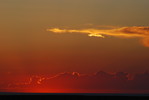 Das Rote Kliff von Bayanzag im Sonnenuntergang