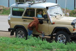 Das letzte Mal Jeep putzen vor Ulaan Baatar